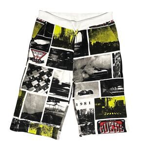 GUESS size 18 boys - drawstring graphic print sweat shorts